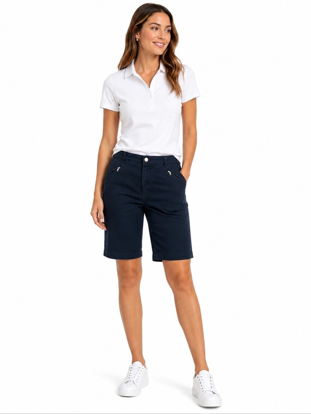L-RL Lauren Active Ralph Lauren Navy Bermuda Shorts Size 12